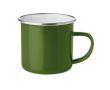 Tasse publicitaire vintage et colorée couleur vert