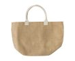 Sac en jute avec poignées en coton couleur beige