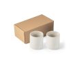 Set de deux tasses avec boîte couleur blanc cassé