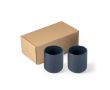 Set de deux tasses avec boîte couleur bleu marine