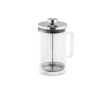Cafetière en verre borosilicate couleur argenté