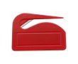 Ouvre-lettres en plastique et lame en métal couleur rouge