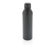 Gourde publicitaire en acier recyclé couleur gris foncé