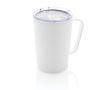 Tasse thermique en acier recyclé avec poignée couleur blanc