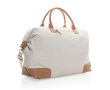 Sac de voyage en toile recyclée couleur blanc cassé