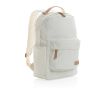 Sac à dos publicitaire en toile recyclée couleur blanc cassé