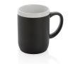 Tasse en céramique avec bord blanc couleur noir