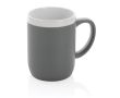 Tasse en céramique avec bord blanc couleur gris