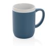 Tasse en céramique avec bord blanc couleur bleu