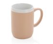 Tasse en céramique avec bord blanc couleur marron