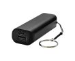 Power Bank coloré 1 200 mAh avec porte-clés couleur noir