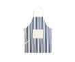 Tablier en coton biologique rayé couleur bleu marine