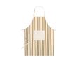 Tablier en coton biologique rayé couleur marron