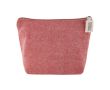 Trousse de toilette en coton recyclé 140 g/m2 couleur rouge