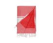 Serviette paréo avec finition tissu-éponge couleur rouge