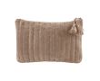 Trousse de toilette en velours couleur taupe
