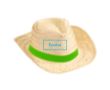 Chapeau de paille pour la publiciité couleur vert sold out