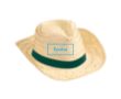Chapeau de paille pour la publiciité couleur vert foncé sold out
