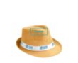 Chapeau moderne en papier de couleur beige couleur blanc