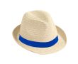 Chapeau de paille en papier unisexe couleur bleu roi