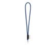 Lanyard tubulaire avec livraison de 5 à 7 jours couleur bleu