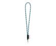 Lanyards tubulaires rayés avec livraison 5-7 jours couleur bleu ciel