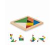Jeu du tangram en bois coloré couleur bois