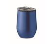 Tasse en acier à double paroi avec couvercle couleur bleu