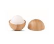 Baume à lèvres rond en bambou couleur bois