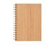 Carnet à anneaux et couverture en bambou couleur bois
