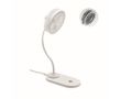 Ventilateur de bureau avec chargeur couleur blanc