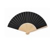Eventail en bambou avec papier de couleur couleur noir