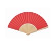 Eventail en bambou avec papier de couleur couleur rouge