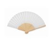 Eventail en bambou avec papier de couleur couleur blanc