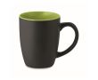 Tasse en céramique avec intérieur brillant couleur vert lime