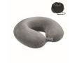 Oreiller de voyage en mousse avec sac couleur gris