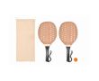 Kit de raquette de plage avec balle couleur bois