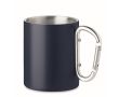 Tasse en métal avec poignée mousqueton couleur bleu ultramarine