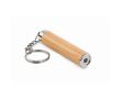 Porte-clés en bambou avec LED couleur bois