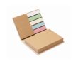 Bloc-notes adhésif et marque-pages couleur beige