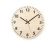 Horloge murale en bois à piles couleur bois