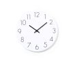 Horloge murale en bois blanc à piles couleur blanc