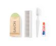 Brosse à dents, dentifrice, savon et peigne couleur naturel