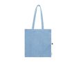 Sac pliable en coton recyclé 120 g/m2 couleur bleu