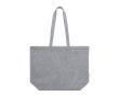 Sac en coton recyclé et longues anses 140 g/m2 couleur gris foncé