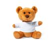 Ourson doux avec T-shirt blanc couleur marron