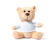 Ourson doux avec T-shirt blanc couleur beige