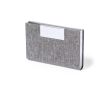 Porte-cartes RPET et fermeture magnétique couleur gris