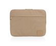 Housse pour ordinateur en polyester recyclé couleur marron clair