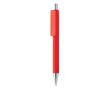 Stylo promotionnel avec embouts chromés couleur rouge